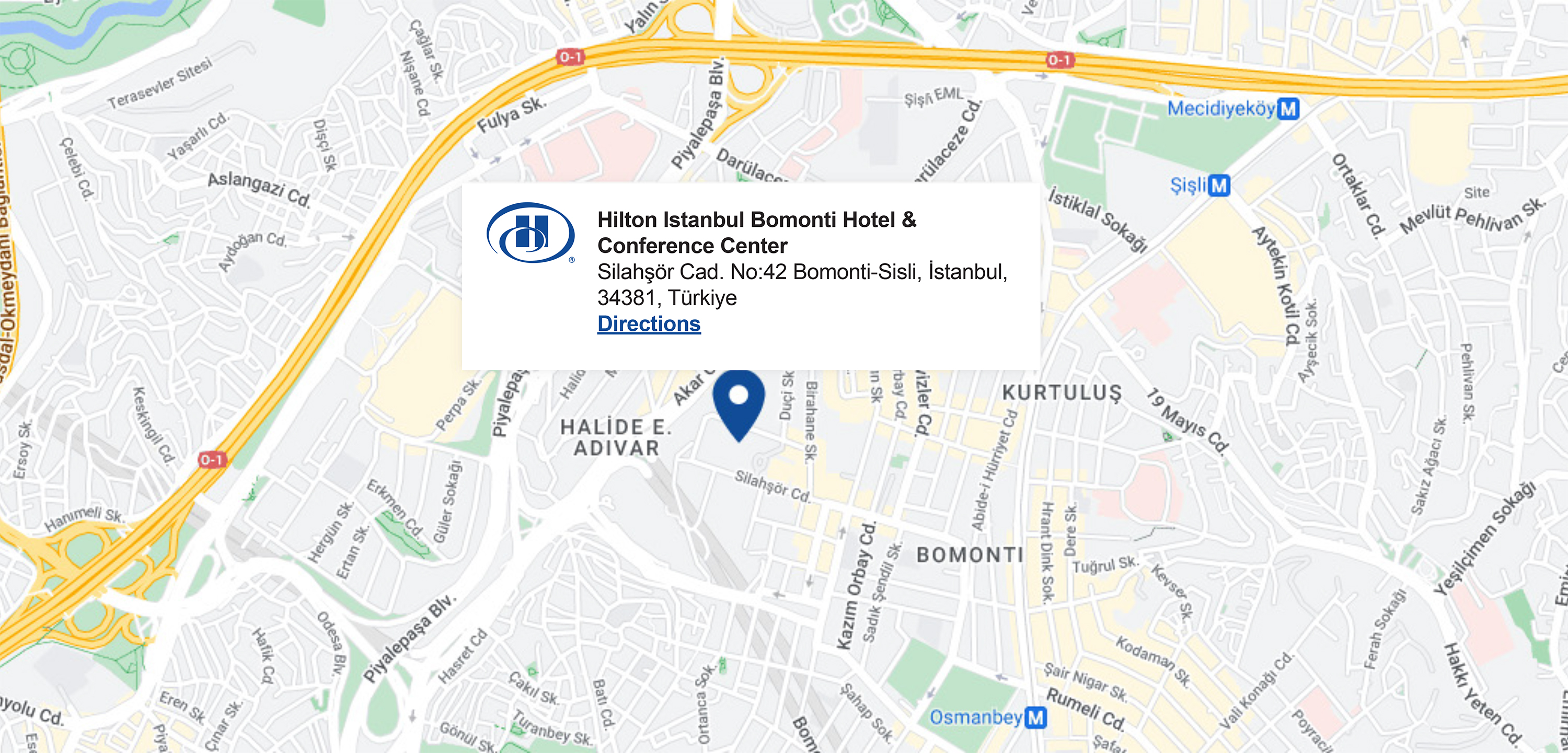 Map image of Hilton Hotel in Amsterdam